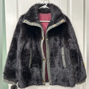 Vintage Glenoit Raincheetahs by Naman Black Faux Fur Coat